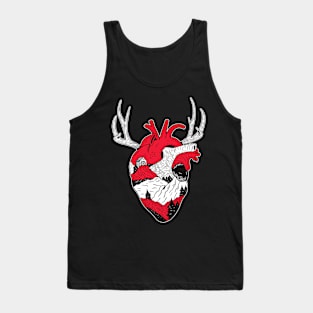 Forest Heart a Realistic Heart with a Forest Design Inside Forest Tank Top